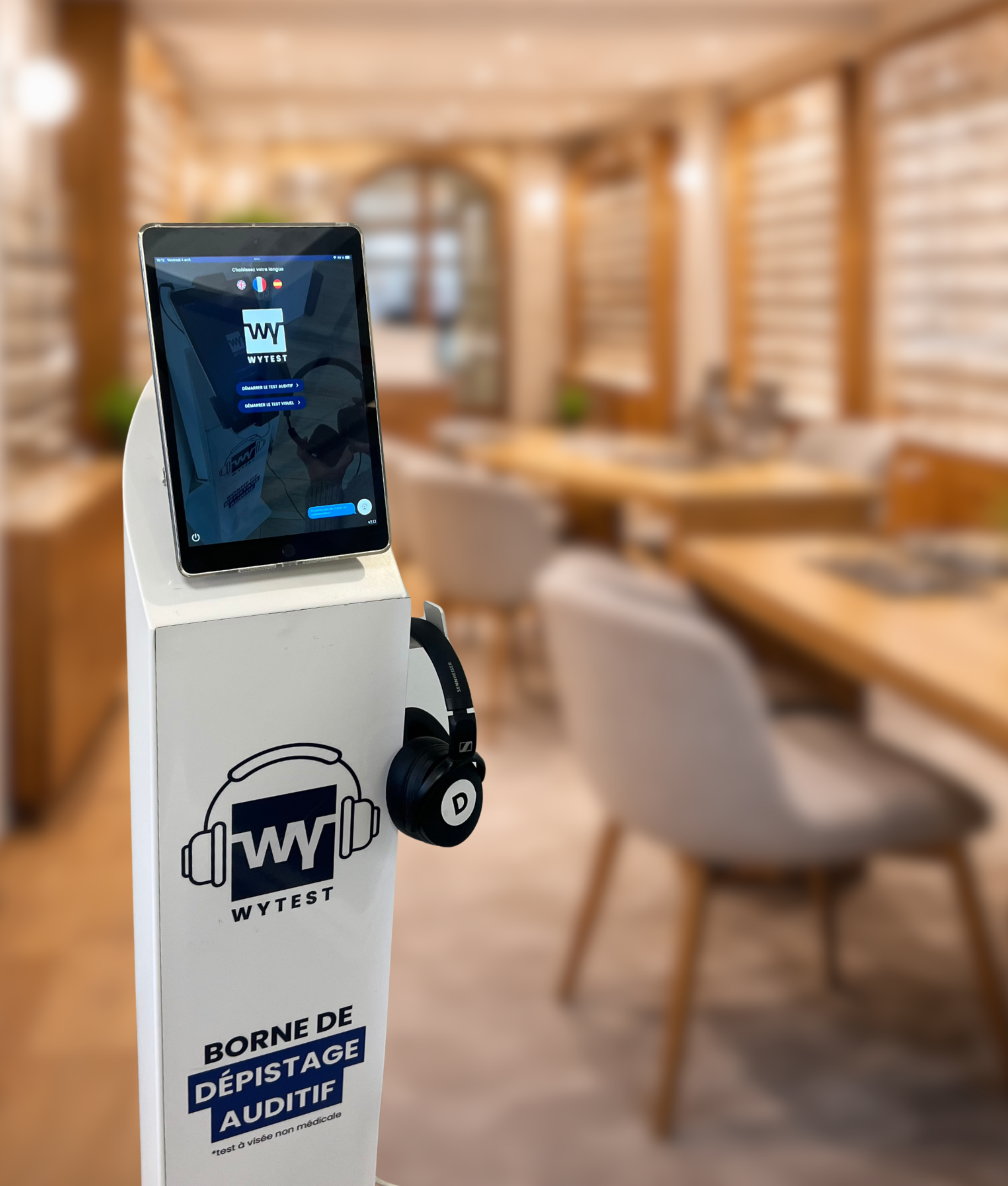 Borne WYTEST dans un environnement professionnel